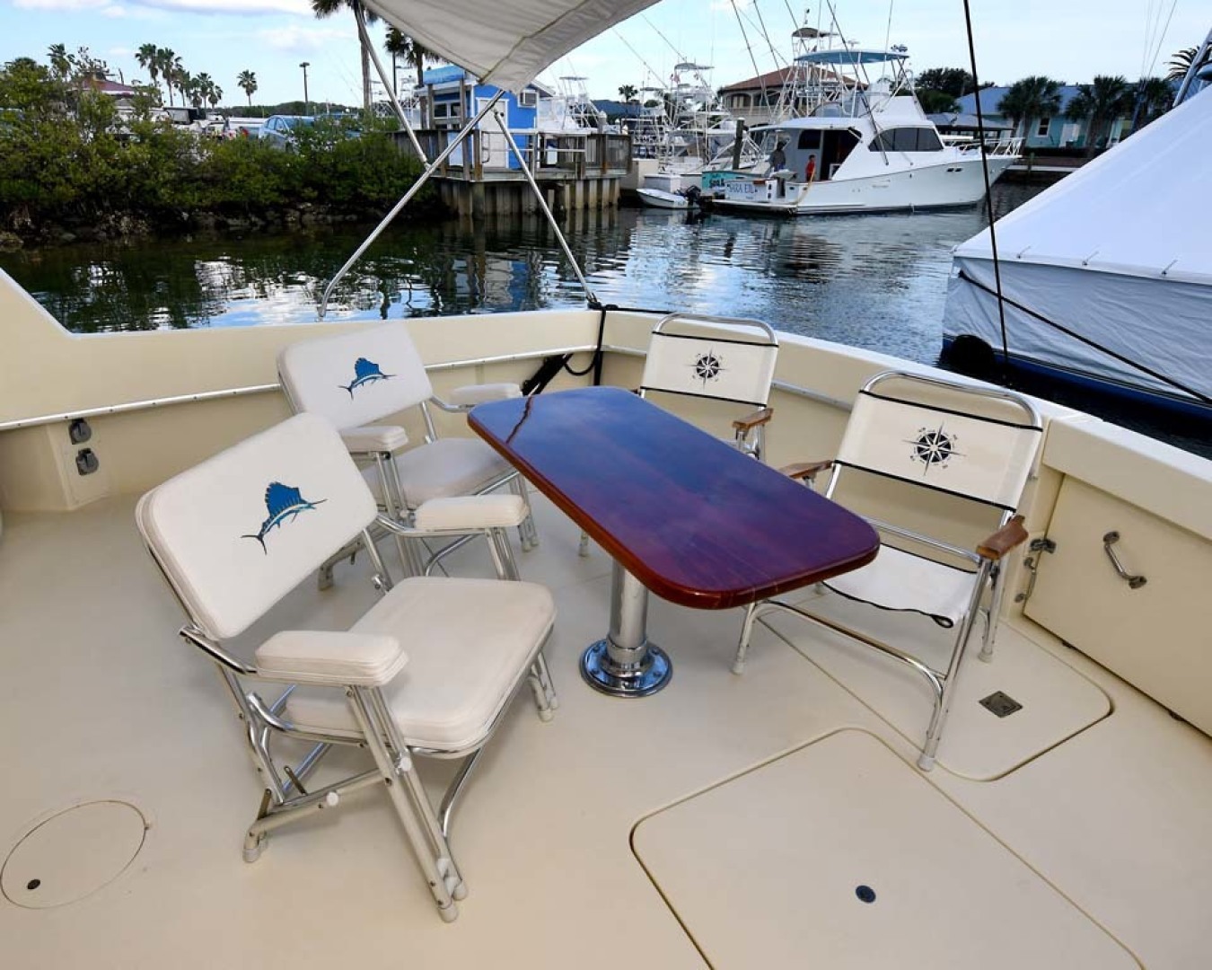 Hatteras-Convertible Sportfish 1985-ZARAY Fort Pierce-Florida-United States-Cockpit To Starboard-1623836 | Thumbnail