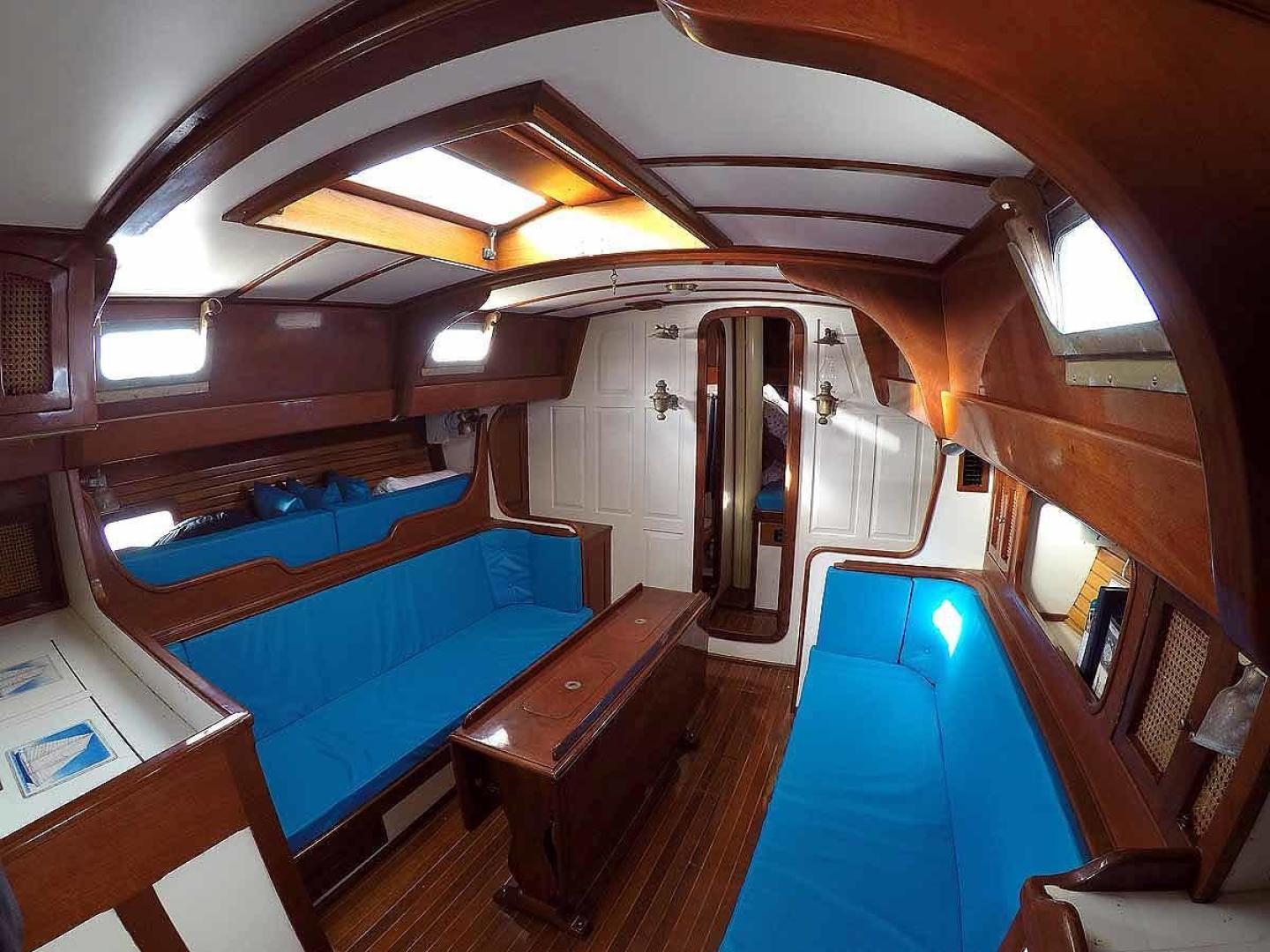 Cherubini-48 Staysail Schooner 1986-NARWHAL South Dartmouth-Massachusetts-United States-Salon Looking Fwd.-3402959 | Thumbnail