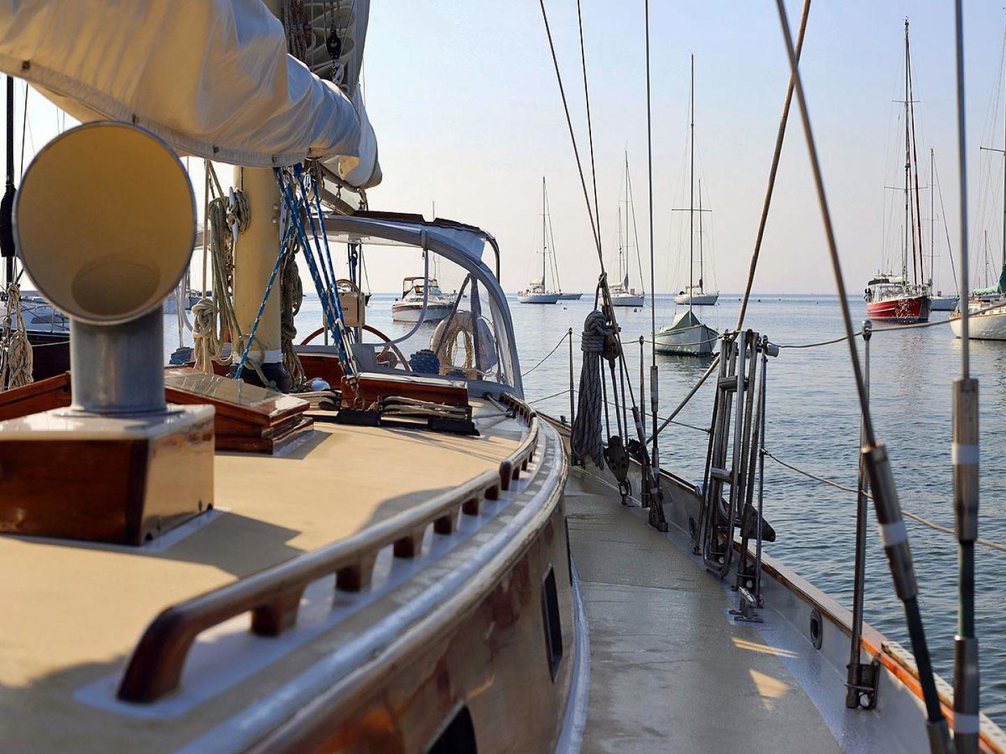 Cherubini-48 Staysail Schooner 1986-NARWHAL South Dartmouth-Massachusetts-United States-Port Deck, Aft-3402957 | Thumbnail