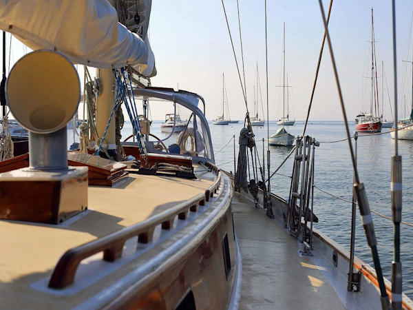 Cherubini-48 Staysail Schooner 1986-NARWHAL South Dartmouth-Massachusetts-United States-Port Deck, Aft-3402957