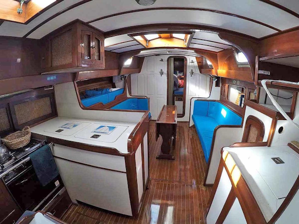 Cherubini-48 Staysail Schooner 1986-NARWHAL South Dartmouth-Massachusetts-United States-Galley to Salon-3402952