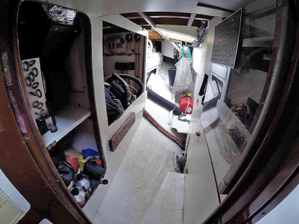 Cherubini-48 Staysail Schooner 1986-NARWHAL South Dartmouth-Massachusetts-United States-Utility Room Looking Aft-3402964