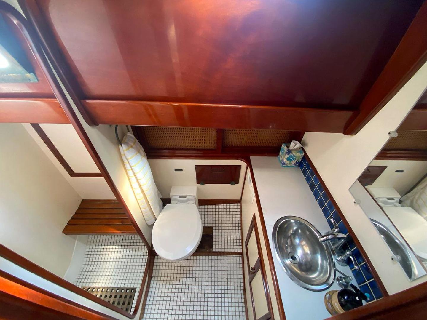 Cherubini-48 Staysail Schooner 1986-NARWHAL South Dartmouth-Massachusetts-United States-Aft Head and Shower-3402943 | Thumbnail