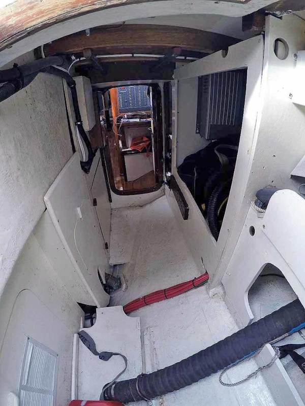 Cherubini-48 Staysail Schooner 1986-NARWHAL South Dartmouth-Massachusetts-United States-Utility Room Looking Fwd.-3402963