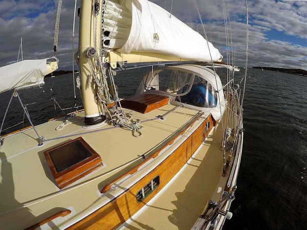 Cherubini-48 Staysail Schooner 1986-NARWHAL South Dartmouth-Massachusetts-United States-Varnished Cabin Sides-3402967