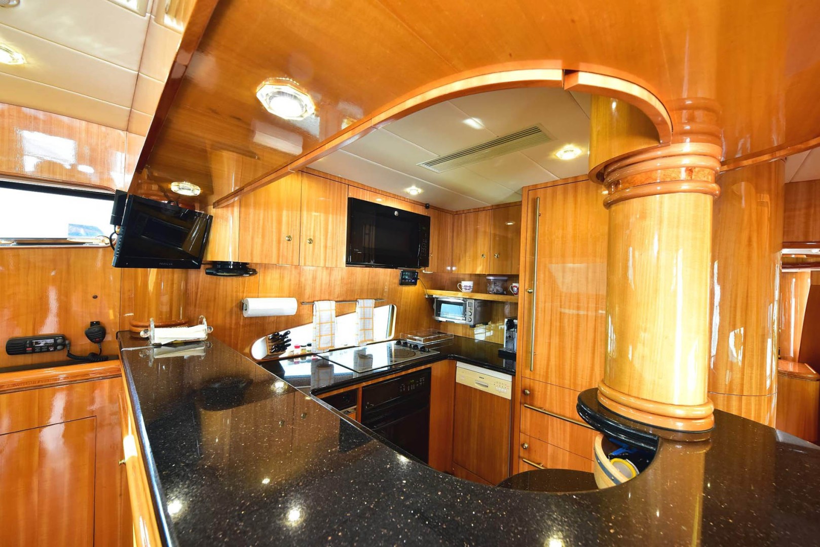 Horizon-65 Skylounge 2002-Alls Well Miami Beach-Florida-United States-Galley with Full Appliances, TV and Custom Ventilation for Cooking and Fridge Heat Removal-1668767 | Thumbnail