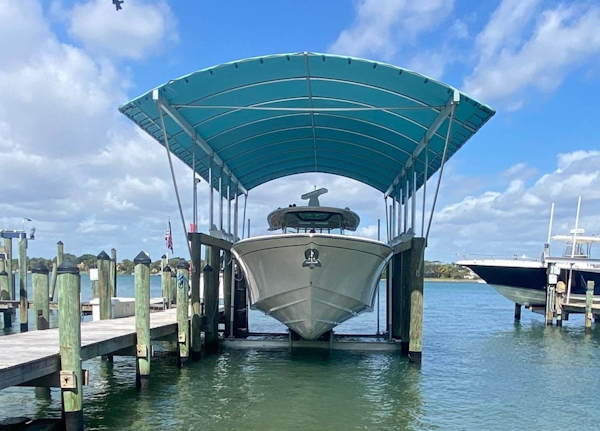 Grady-White-376 Canyon 2020 -Stuart-Florida-United States-Bow View at Dock-1671044