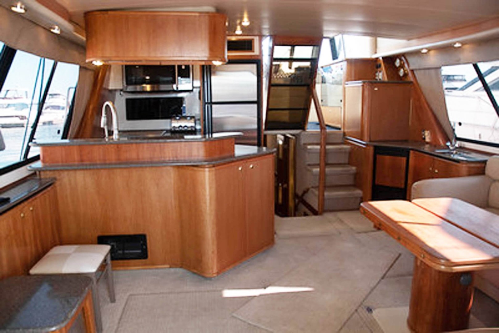 Bayliner-4788 Pilothouse 1998-J&B Mount Pleasant-South Carolina-United States-Galley to Port and Salon Wet Bar to Starboard-1675774 | Thumbnail