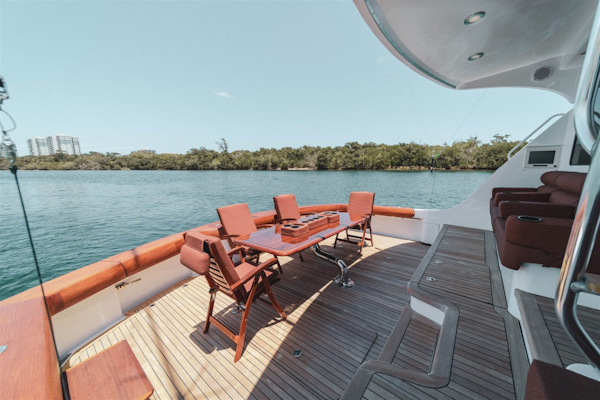Hatteras-68 Convertible 2006-Dr. Dark Boca Raton-Florida-United States-Teak Cockpit and Mezzanine-1685818