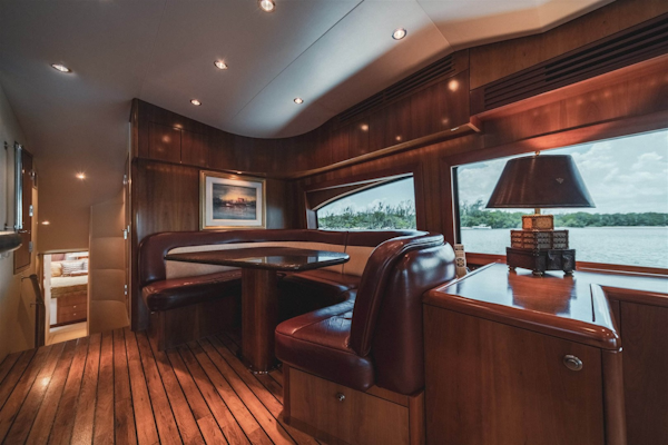 Hatteras-68 Convertible 2006-Dr. Dark Boca Raton-Florida-United States-Dinette to Starboard-1685752