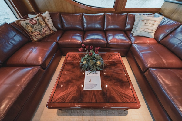 Hatteras-68 Convertible 2006-Dr. Dark Boca Raton-Florida-United States-Teak Coffee Table with Storage-1685743