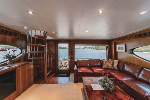 Hatteras-68 Convertible 2006-Dr. Dark Boca Raton-Florida-United States-Salon Aft-1685741