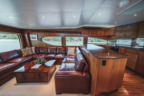 Hatteras-68 Convertible 2006-Dr. Dark Boca Raton-Florida-United States-Salon and Galley-1685745