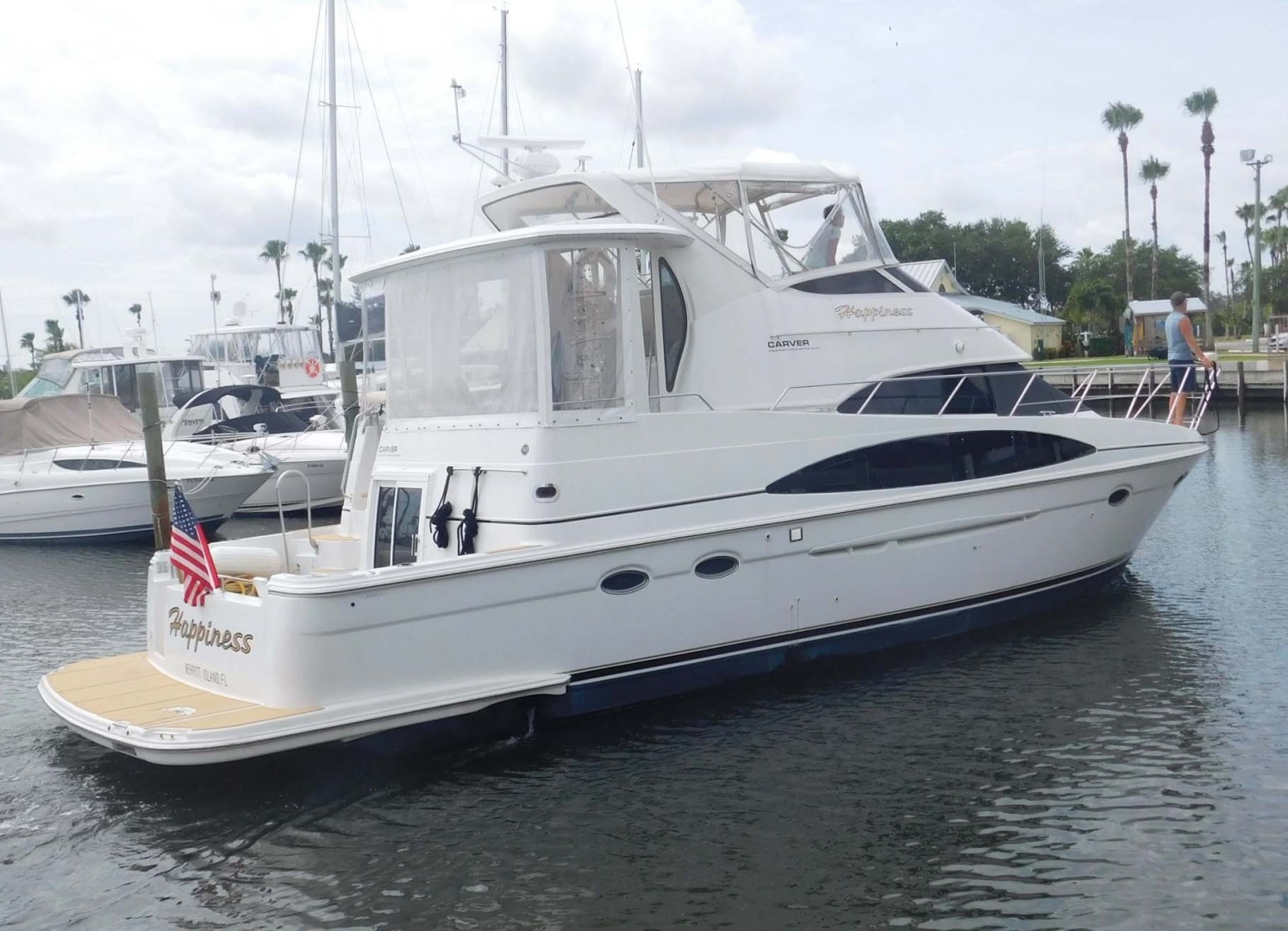 Carver-444 Cockpit Motor Yacht 2001-Happiness Merritt Island-Florida-United States-Starboard Aft-1706185 | Thumbnail
