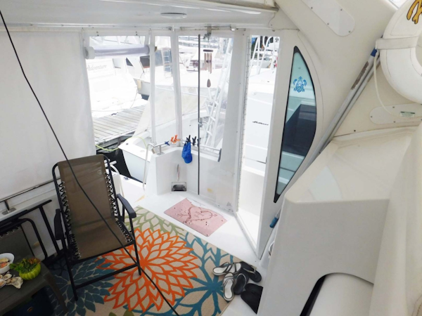 Carver-444 Cockpit Motor Yacht 2001-Happiness Merritt Island-Florida-United States-Aft Deck to Cockpit-1712170
