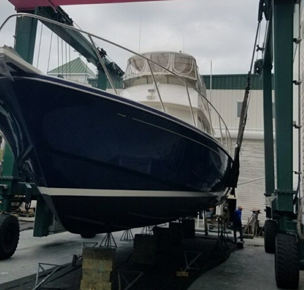 Little Harbor-WhisperJet Flybridge Cruiser 1999-Sheer Luck Marco Island-Florida-United States-Haul Out  Travel Lift-1724849
