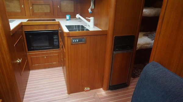 Little Harbor-WhisperJet Flybridge Cruiser 1999-Sheer Luck Marco Island-Florida-United States-Galley and Entry to Staterooms-1722832