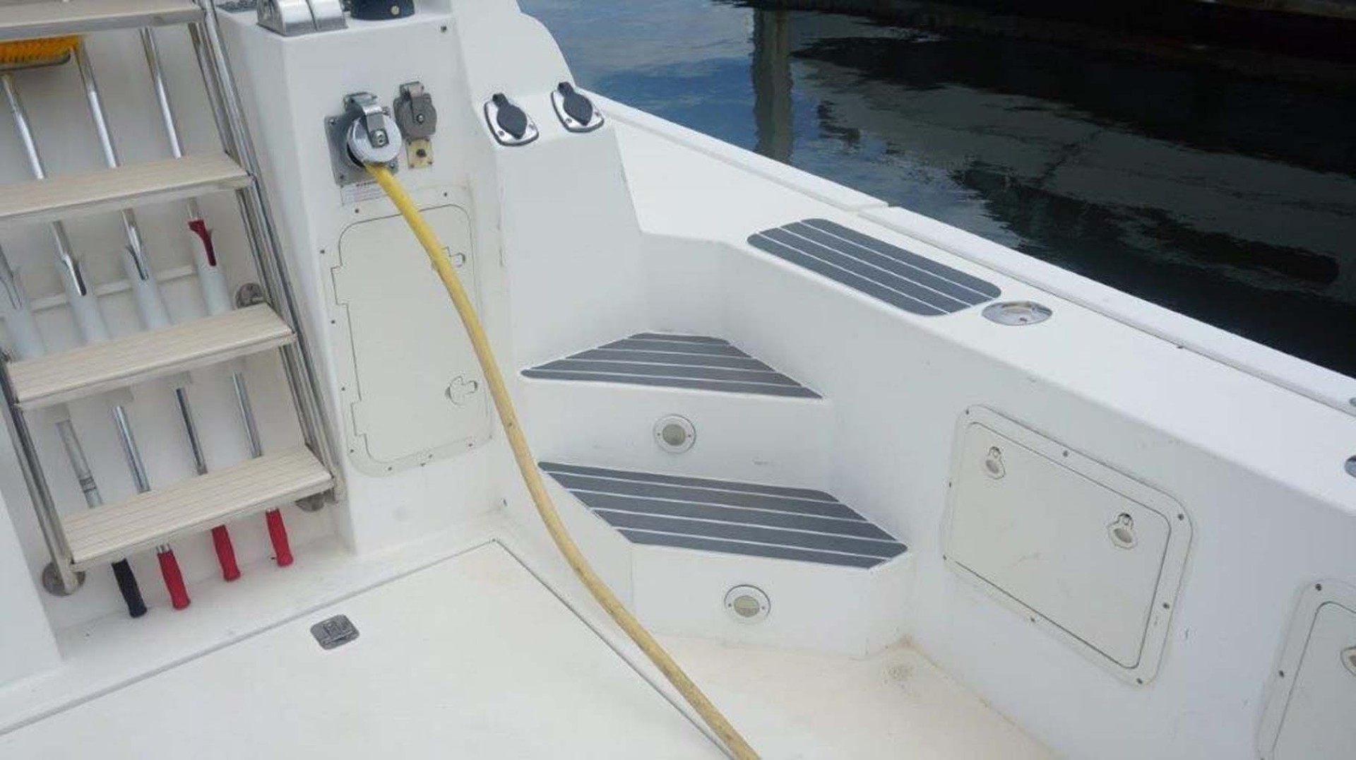Little Harbor-WhisperJet Flybridge Cruiser 1999-Sheer Luck Marco Island-Florida-United States-Cockpit Starboard Side Steps-1722878 | Thumbnail