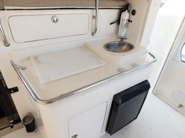 Sea Ray-420 Aft Cabin Motor Yacht 2002-TRAVELER Merritt Island-Florida-United States-Aft Deck SS Sink-1749441