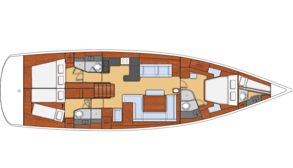 Beneteau-Oceanis 60 2016-Sweet Dreams Cape Canaveral-Florida-United States-Interior Layout Drawing-1749679