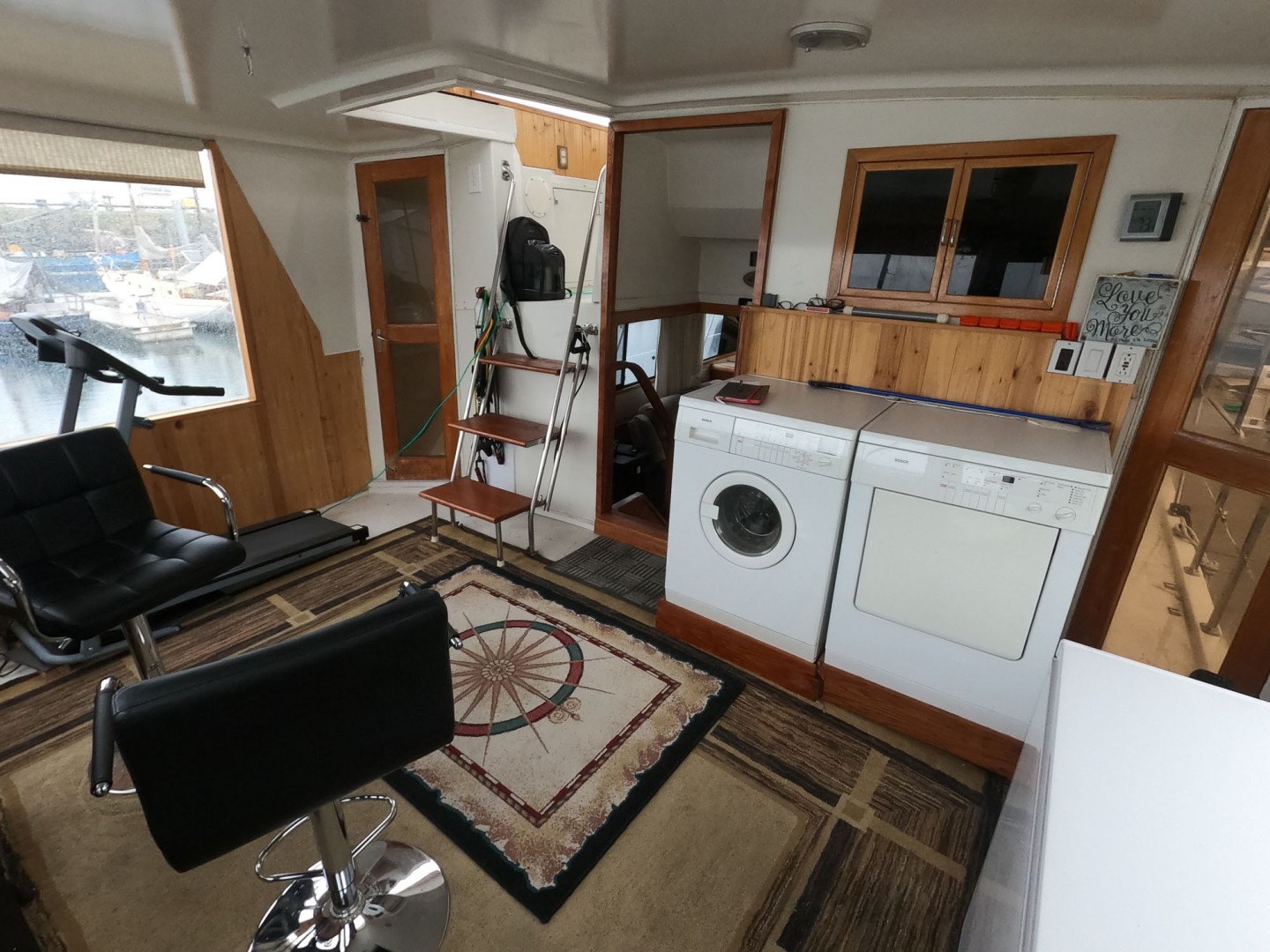 Californian-52 Cockpit Motor Yacht 1990-Thisle Dew Port Angeles-Washington-United States-Aft Deck Bosch Stackable Washer-Dryer-1776695 | Thumbnail