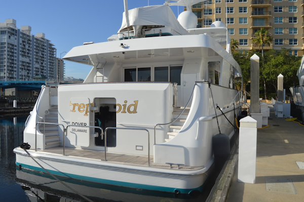 Delta Marine-110 Raised Pilothouse 1994-Intrepid Fort Lauderdale-Florida-United States-Stern View-1801907