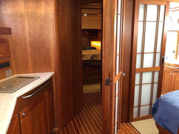 Sabre-Salon Express 2019-Rowe Boat Ponte Vedra Beach-Florida-United States-Galley and Master Stateroom to Starboard-1808729