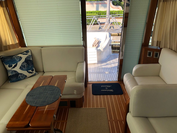 Sabre-Salon Express 2019-Rowe Boat Ponte Vedra Beach-Florida-United States-Main Salon Aft  Teak and Holly Sole-1808718