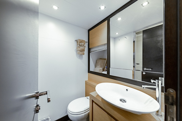 Pershing-64 2011-Aretecte Miami-Florida-United States-Vanity Sink with Hot and Cold Faucet and Tecma Head-1813504