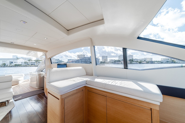 Pershing-64 2011-Aretecte Miami-Florida-United States-L-Shaped Bench Seating to Port-1813474