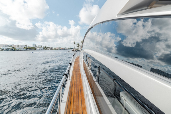 Pershing-64 2011-Aretecte Miami-Florida-United States-Fiberglass Deck with Teak Overlay on Side Decks-1813526