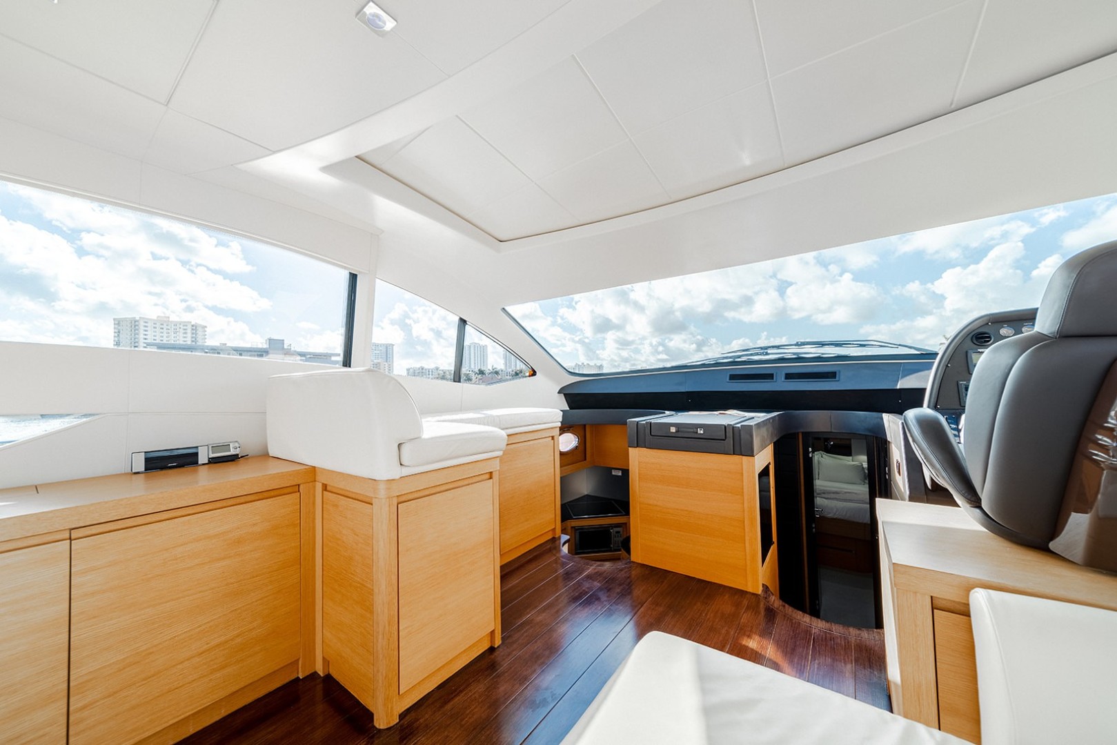 Pershing-64 2011-Aretecte Miami-Florida-United States-Salon  Ice Maker to Port Under Forward Bench Seat-1813472 | Thumbnail