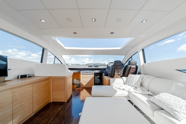 Pershing-64 2011-Aretecte Miami-Florida-United States-Main Salon  Overhead Forward Retractable Sunroof-1813465