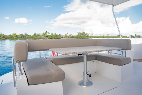 Savannah-54 2011-INVERSE ENTROPY Fort Lauderdale-Florida-United States-Aft Deck Seating -Cockpit Bimini top-1868652