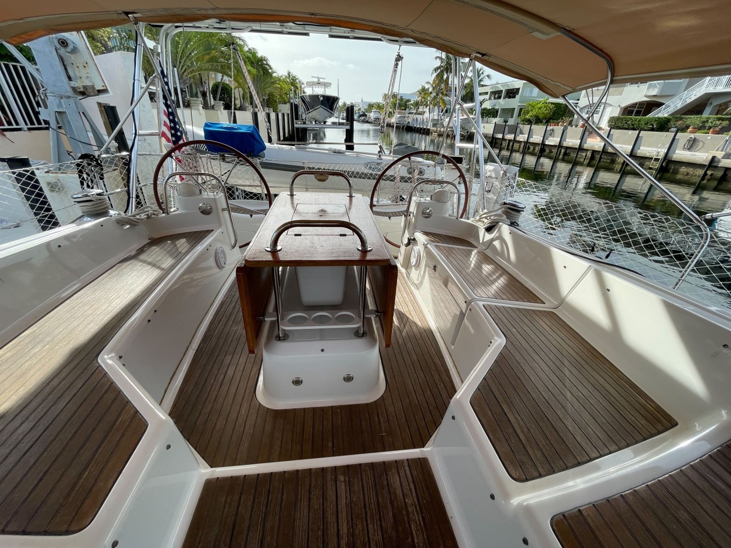 Jeanneau-53 2010 -Key Largo-Florida-United States-Bimini Top with Stainless Steel Frame, Includes Side and Rear Curtains-1818178 | Thumbnail