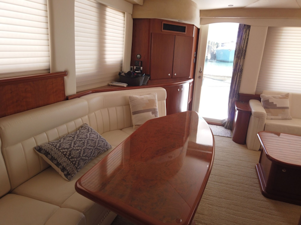 Silverton-Cape May 520 2013-Take Two Key West-Florida-United States-Dinette Looking Aft-2027476