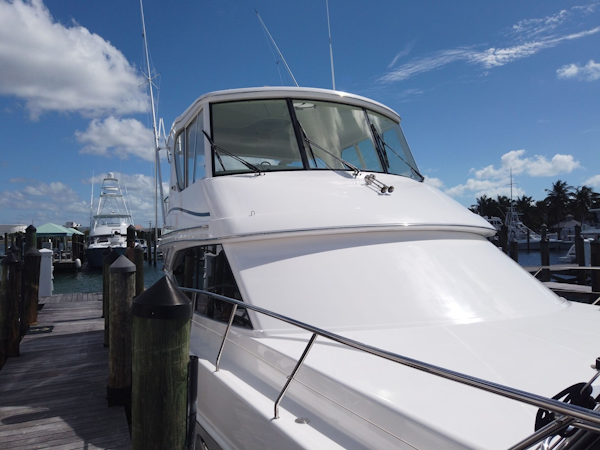 Silverton-Cape May 520 2013-Take Two Key West-Florida-United States-Starboard Side Foredeck Looking Aft-2027502