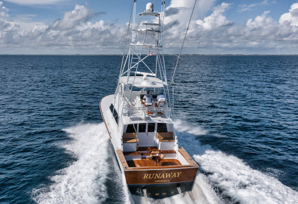 Jim Smith-Custom 60 Sportfish Convertible 1986-Runaway Fort Pierce-Florida-United States-Stern View Running-2090812