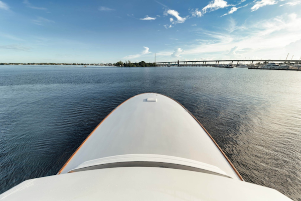 Jim Smith-Custom 60 Sportfish Convertible 1986-Runaway Fort Pierce-Florida-United States-Bow Viewed From Bridge-2090738