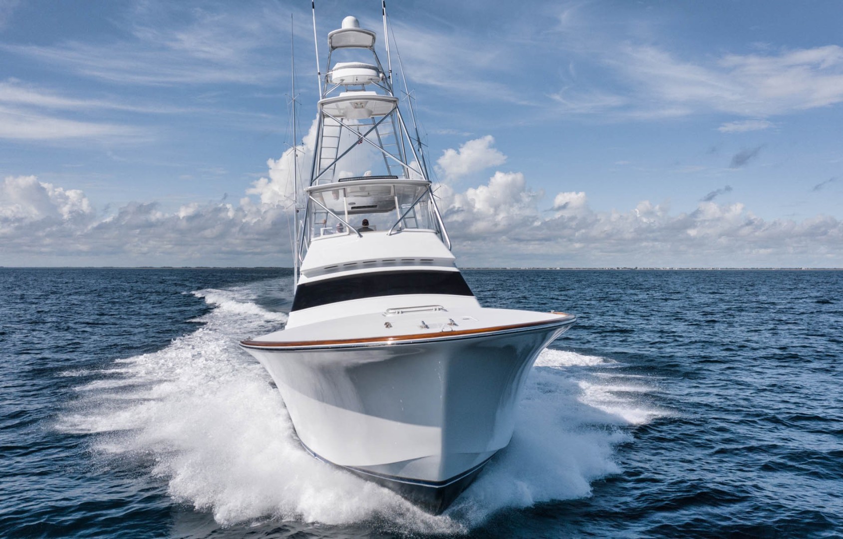 Jim Smith-Custom 60 Sportfish Convertible 1986-Runaway Fort Pierce-Florida-United States-Bow Profile And Tower-2090733 | Thumbnail