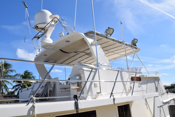 Grand Alaskan-64 Pilothouse 1999-SOFT TOUCH Fort Lauderdale-Florida-United States-Top Deck View From Dock-2183996