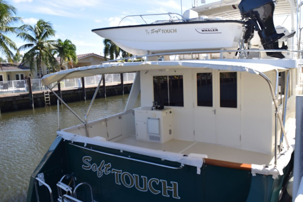 Grand Alaskan-64 Pilothouse 1999-SOFT TOUCH Fort Lauderdale-Florida-United States-Aft Deck With Tender On Top Deck-2183998