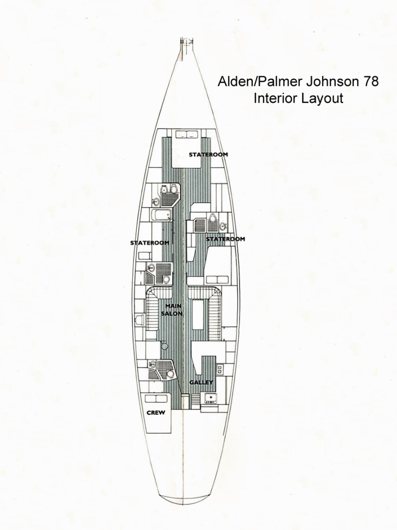 Alden-Palmer Johnson 78 1984-SIROCCO Somerset-Massachusetts-United States-Interior Layout, Labeled-3209694 | Thumbnail
