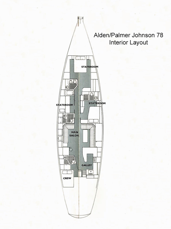 Alden-Palmer Johnson 78 1984-SIROCCO Somerset-Massachusetts-United States-Interior Layout, Labeled-3209694