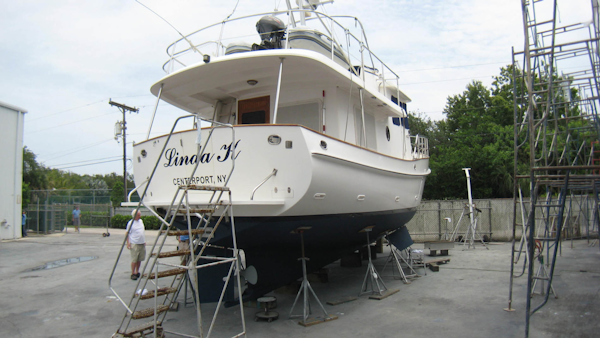 Kadey-Krogen-Trawler 1999-LINDA K Stuart-Florida-United States-Stern Profile out of Water-2476050