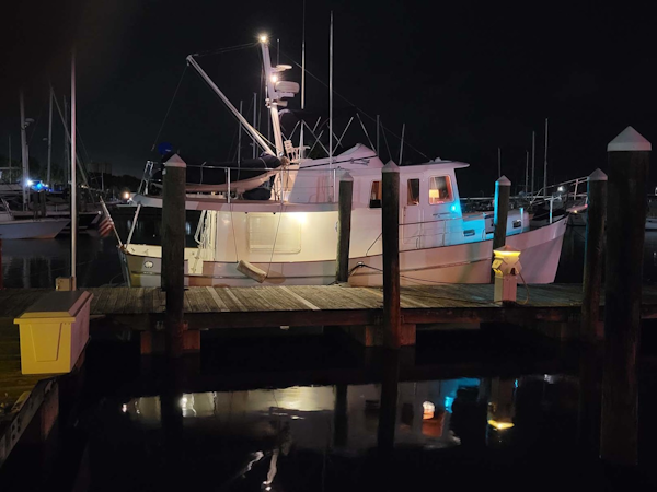 Kadey-Krogen-Trawler 1999-LINDA K Stuart-Florida-United States-At Dock At Night-2476056