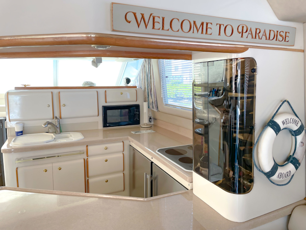 Sea Ray-Sedan Bridge 1995-Paradise II Naples-Florida-United States-Plexiglass Liquor Cabinet -Built In Countertop Blender-2603398
