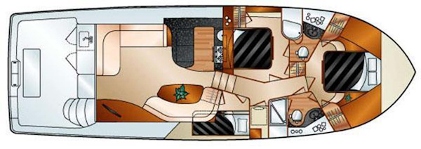 Silverton-48 Convertible 2005-About Time Sarasota-Florida-United States-Manufacturer Layout-2750032