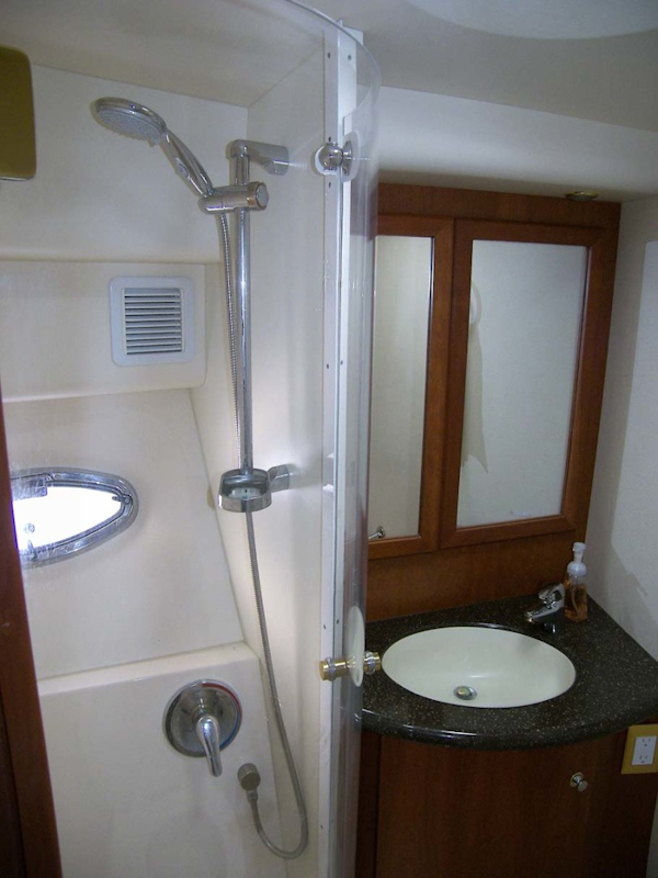 Silverton-48 Convertible 2005-About Time Sarasota-Florida-United States-Master Head and Shower-2750020
