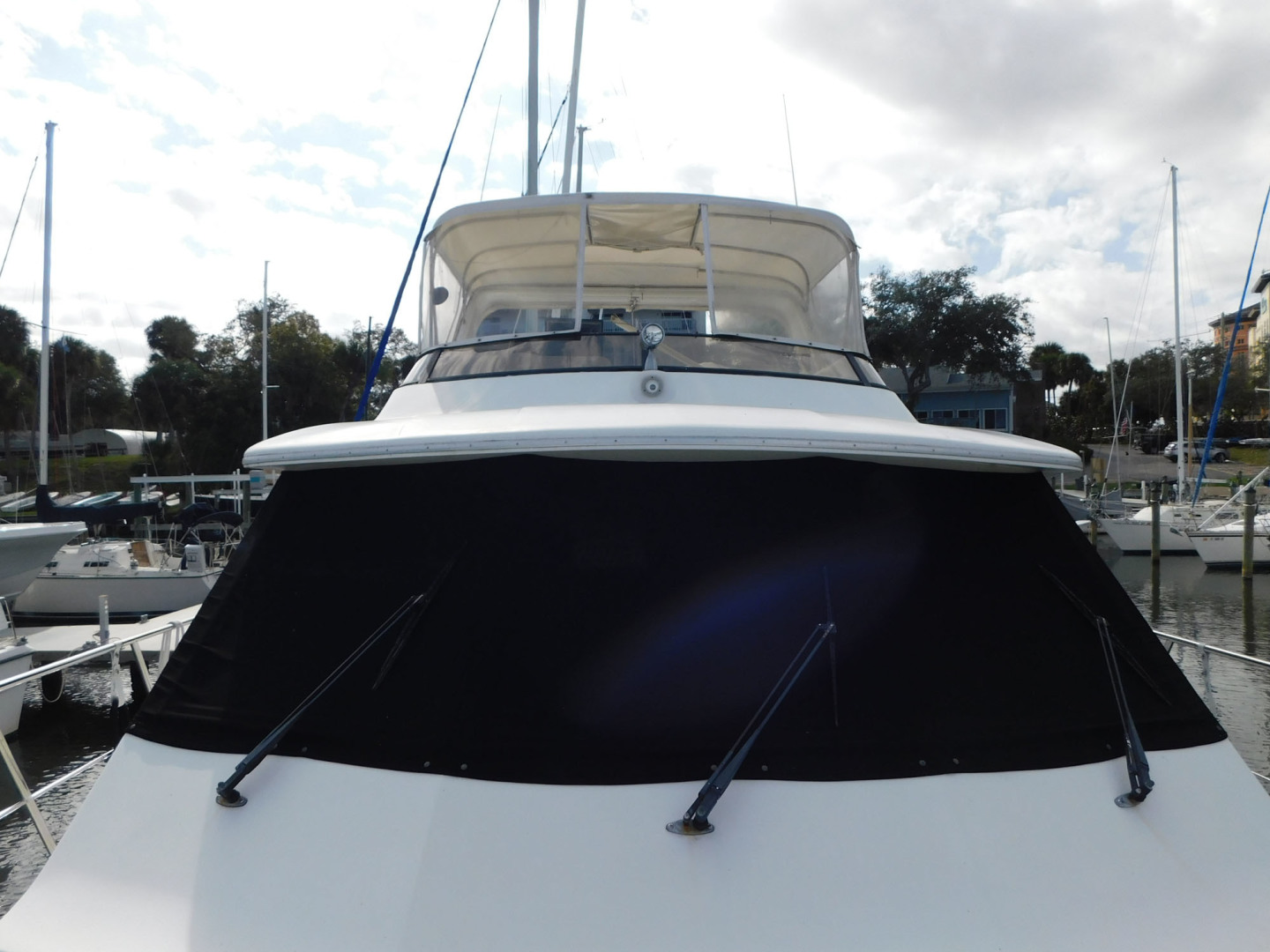Navigator-4200 Classic Pilothouse 1997 -Melbourne-Florida-United States-Foredeck Looking Aft   Bimini Top With Full Enclosure-3166549 | Thumbnail